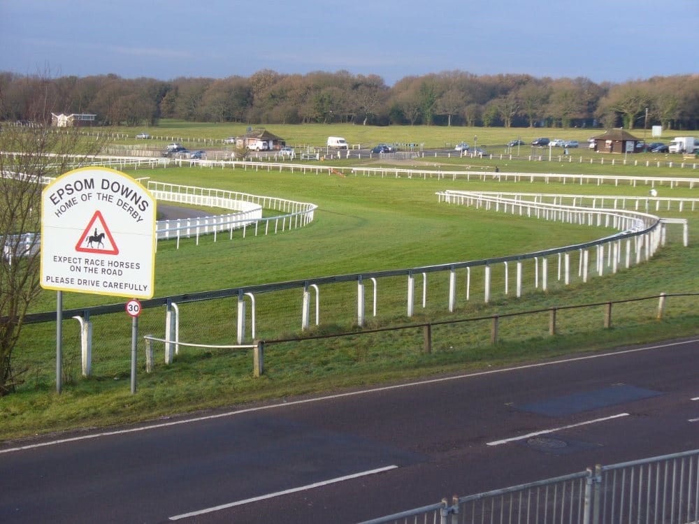 Tattenham Corner at Epsom Racecourse