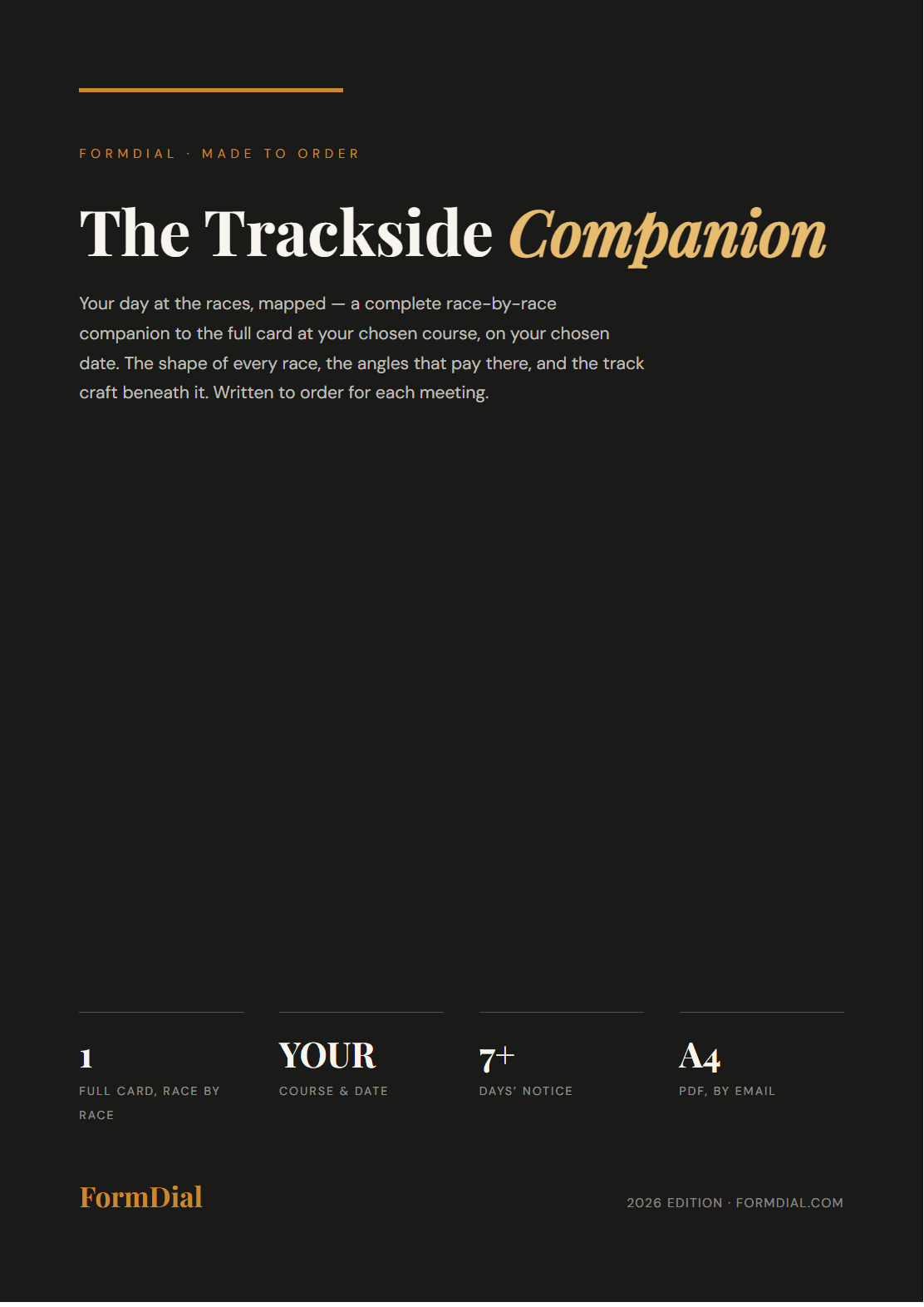 The Trackside Companion — your day at the races, mapped